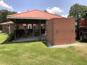 Stained concrete storm shelter option