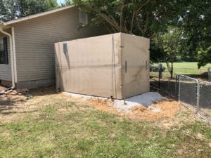Stained concrete storm shelter option