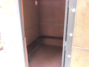 Stained concrete storm shelter option