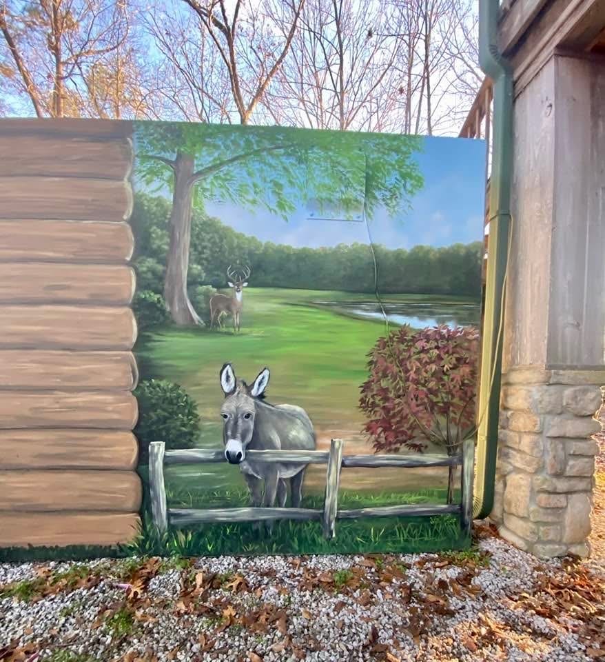 Customer painted storm shelter installation