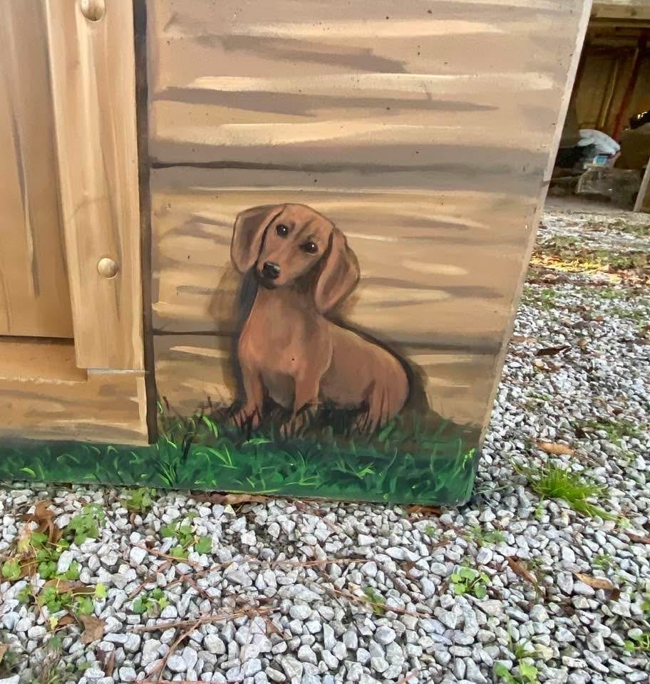 Customer painted storm shelter installation