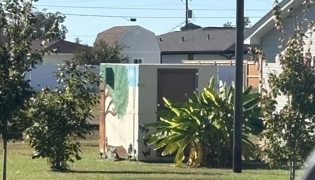 Customer painted storm shelter installation