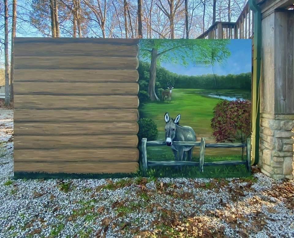 Customer painted storm shelter installation